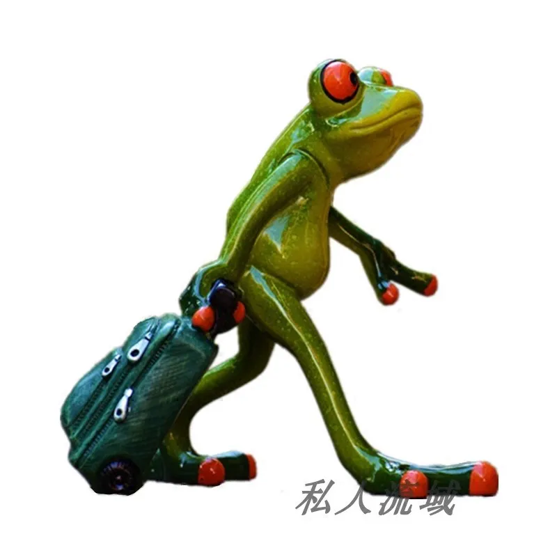 Миниатюрные фигурки домашний декор аксессуары для комнаты дорожная лягушка