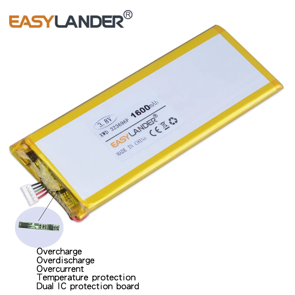 XWD 323696 P 3 8 V 1600mAh перезаряжаемый литий полимерный аккумулятор для Китай клон 4 7