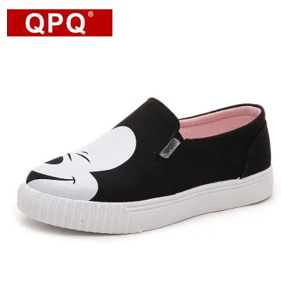 QPQ 2017 Квартир Женщин Микки Обувь Zapatos Mujer женские Квартиры Alpargata Мокасины Женщины