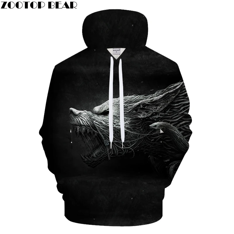 

Dryad Hoodies Men Women Sweatshirts 3D Wolf Hoody Animal Tracksuits Streatwear Coat Male Clothing Pullover Drop ship ZOOTOP BEAR