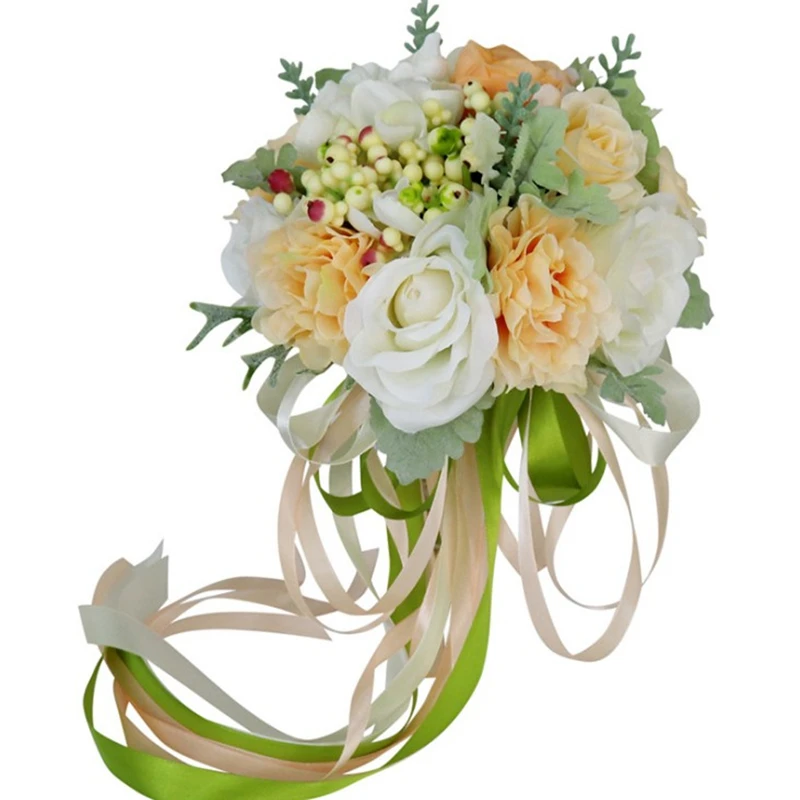 

Korean style bride holding a bouquet wedding simulation bal l home decoration wedding Free Shipping