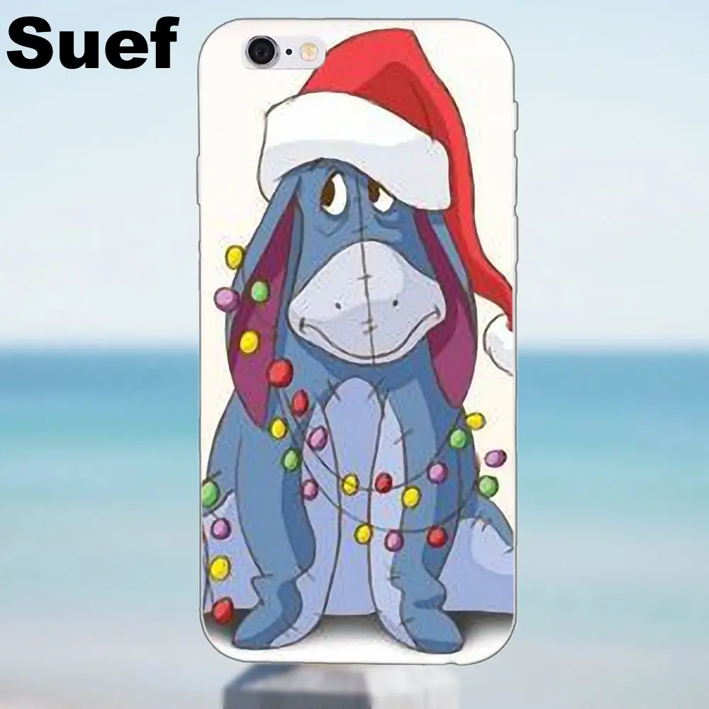 Для мобильных телефонов iPhone 4 4S 5 5S 5C SE 6 6S 7 8 Plus X samsung Galaxy A3 A5 J1 J3 J5 J7 чехол из ТПУ для мобильного сумки, забавный рисунок "Ослик" арт Винни Пух - Цвет: as picture
