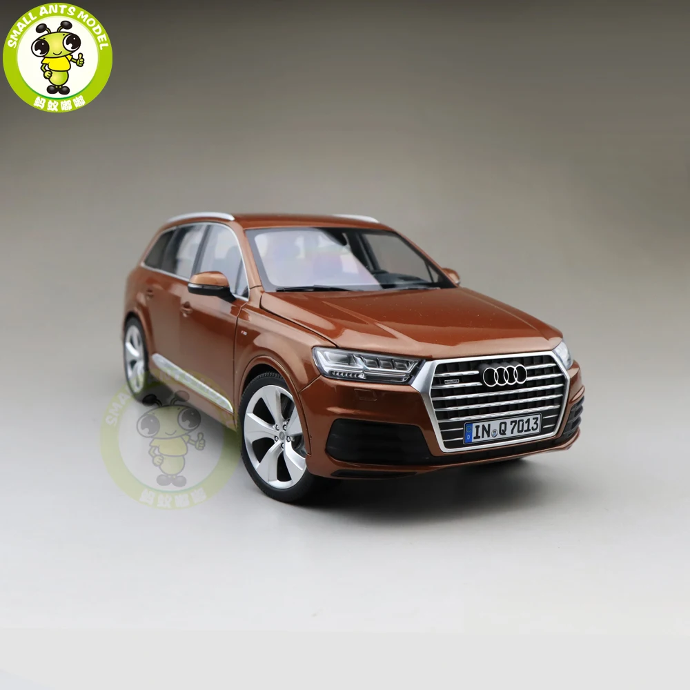 1/18 минишампы Audi Q7 Почти настоящий литой металлический Автомобиль SUV модель игрушки День рождения девочки мальчика подарок коричневый