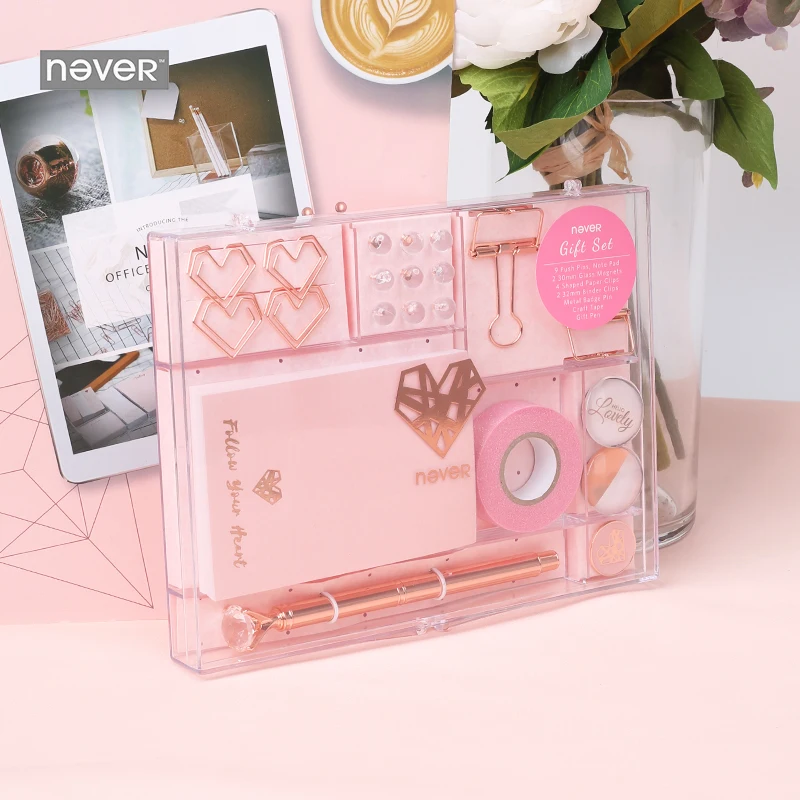 Никогда не розовое золото Канцелярский набор роскошная металлическая ручка