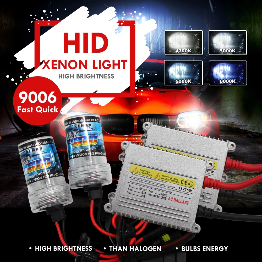 Modifygt Xenon HID комплект фар AC 55 Вт белый H1 H4 H7 H8/H9/H11 9006 HB4 4300K 6000K 8000K 12V автомобильный