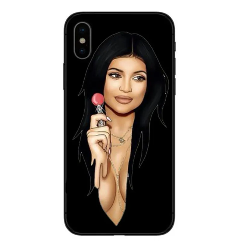 Кайли Дженнер kimoji Ким Кардашьян kanye west Северный Мягкий ТПУ Тампа da Caixa ли телефон