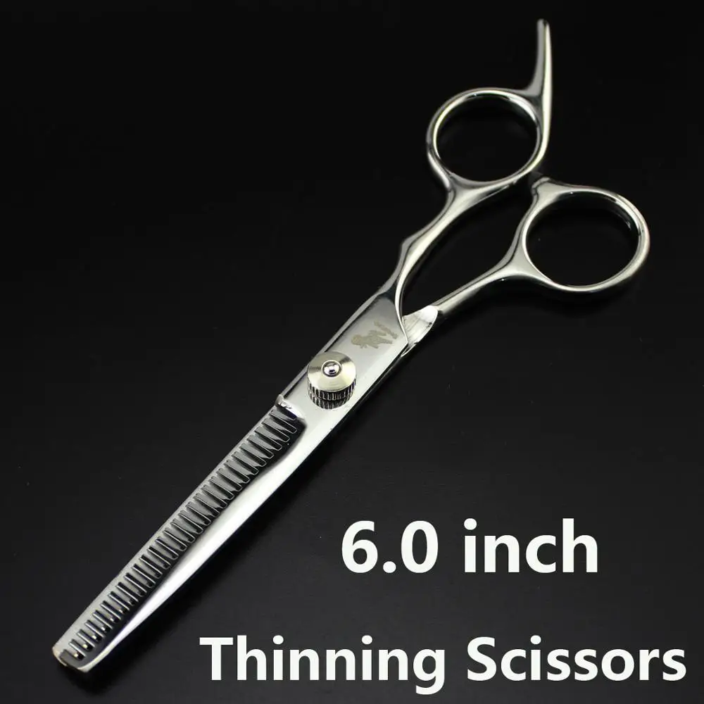6inch white Thinning Новинка, Профессиональные парикмахерские ножницы, набор ножниц для стрижки волос, парикмахерские ножницы высокого качества, 6,0 дюймов, цвет черный - Цвет: 6inch white Thinning