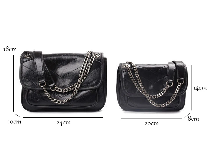 Женская сумка-мессенджер с цепью и клапаном элегантная сумка из спилка 2019 | Багаж