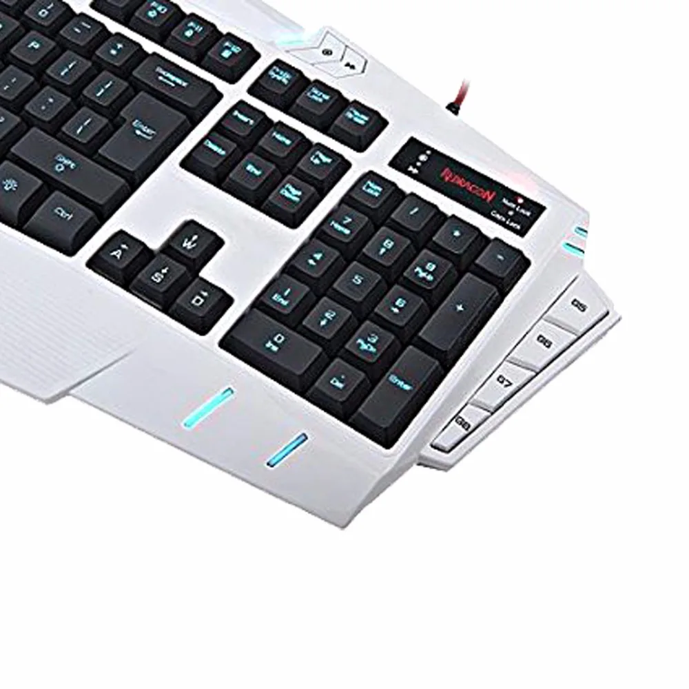 Redragon ASURA игровая клавиатура 7 цветов светодиодный подсветка 8 программируемых макро клавиш компьютерная мембранная геймерская клавиатура K501