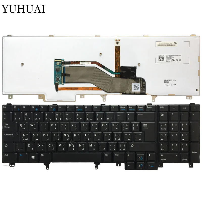Клавиатура для ноутбука DELL E6520 Teclado E6530 E6540 E5520 E5520M E5530 черная с клавиатурой
