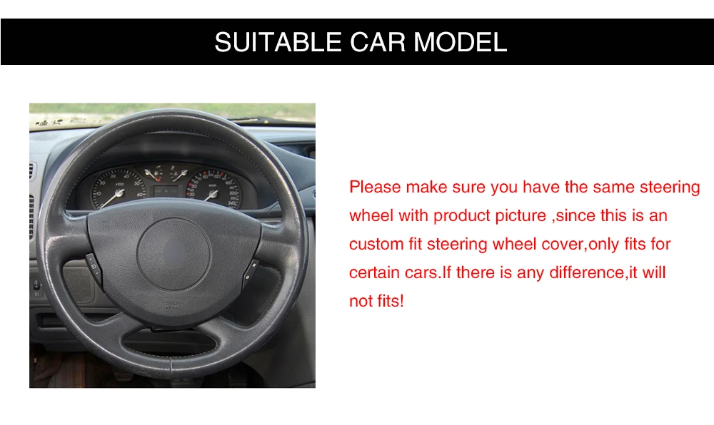 Черный чехол на руль из искусственной кожи для Renault Laguna 2001-2007 Vel Satis 2001-2005 Grand Espace 2003-2008 trafc 2012