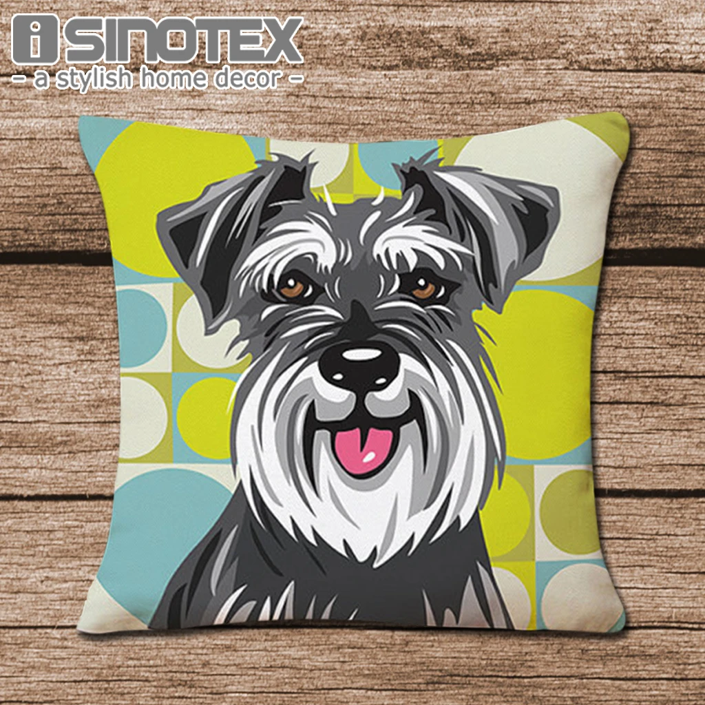 Schnauzer 45X45 см наволочка Чехол на подушку Рождество Фестиваль спальня диван