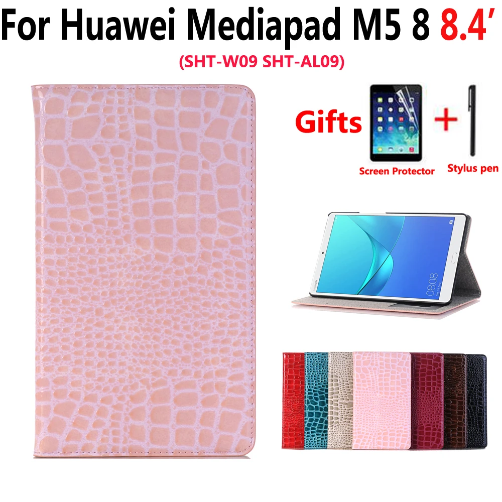 Чехол из крокодиловой кожи для Huawei Mediapad M5 8 4 дюймов SHT W09 чехол планшета откидной