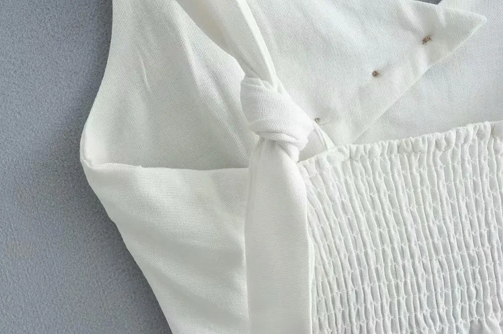 Летнее открытое женское платье на пуговицах 2019 без рукавов с разрезом vestidos Белое