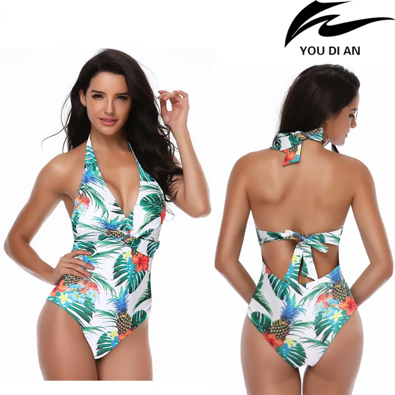 Новинка Женский цельный купальник плюс размер сексуальный купальный костюм