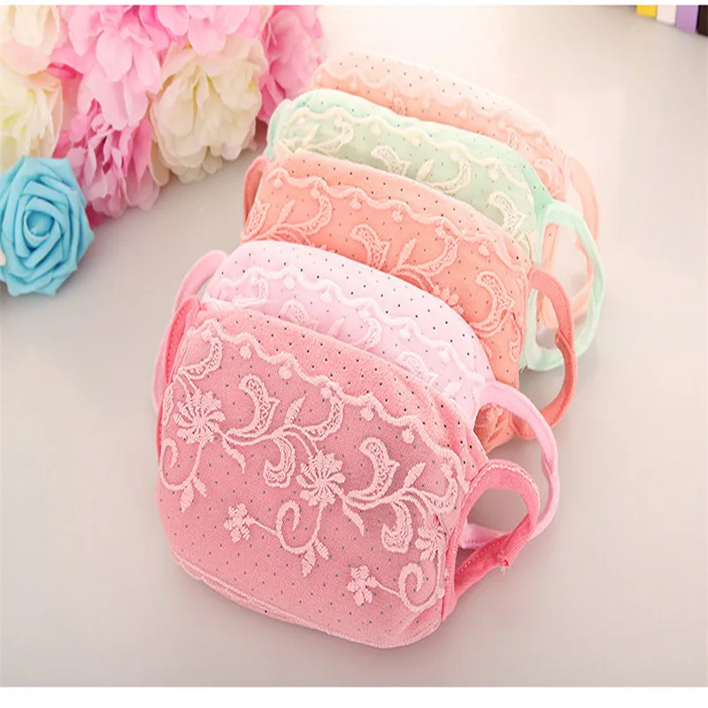 10 шт./уп. корейская мода Цветочная кружевная маленькая бархатная маска Осень зима