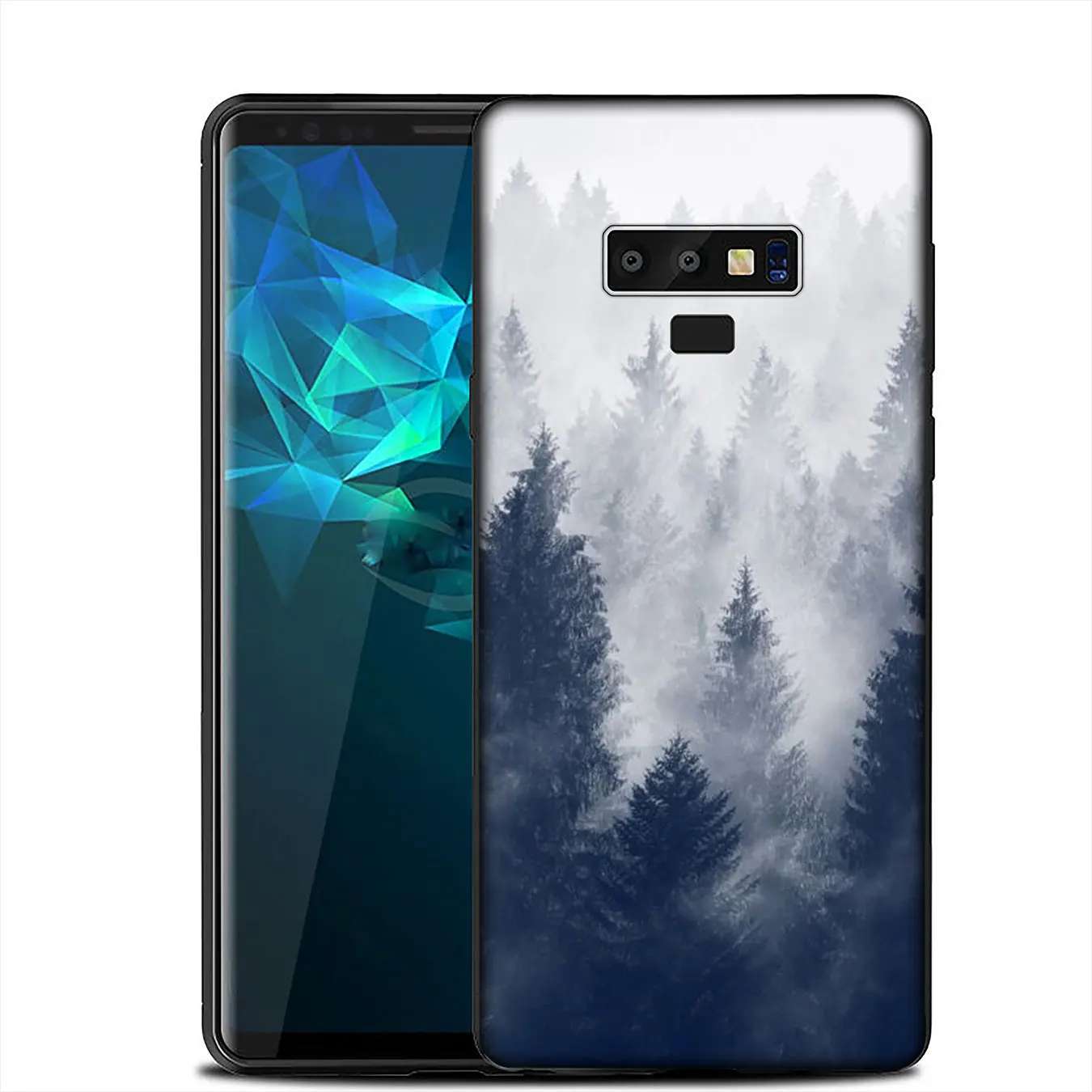 IYICAO Mountain Forest Clouds Soft Silicone Case for Samsung Galaxy A6 A9 A8 A7 2018 A3 A5 2016 2017 Note 9 8 10 Plus Lite |