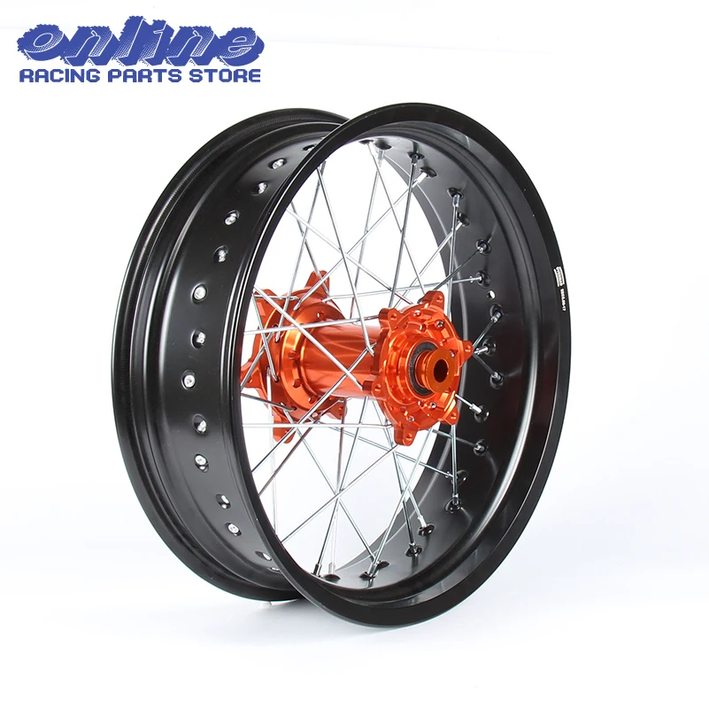 5*17 &quotSupermoto для заднего колеса оранжевая ступица обода SX MXC XC GS SXS EXCF SXSF XCG EXC XCW 125 150