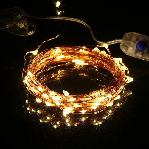 Warm white Сказочная гирлянда 5 м 10 м светодиодный USB гирлянда с дистанционным декоративным освещением для спальни патио Рождественская Свадебная вечеринка - Испускаемый цвет: Warm white