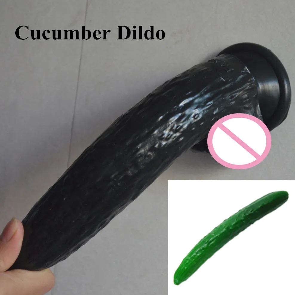 FAAK Огуречный фаллоимитатор с присоской черный искусственный пенис|dildo with suction