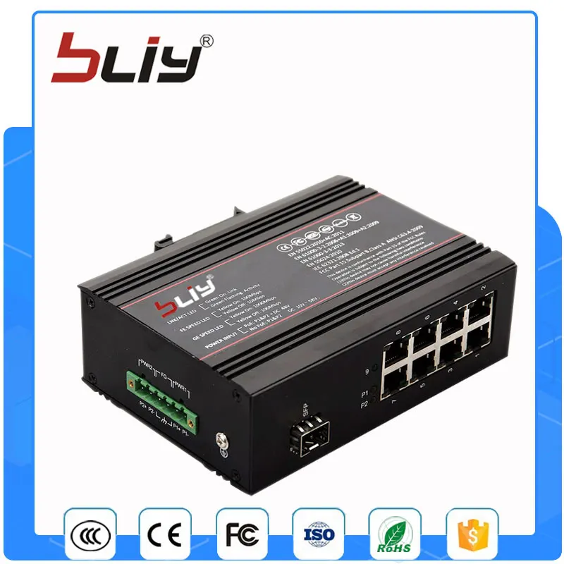 1GX8GP 8 PoE порт Малый управляемым гигабитный коммутатор 134 Вт Power Over Ethernet switch с 1 sfp