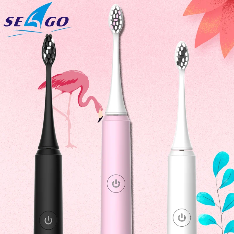 SEAGO S2 электрическая зубная щетка для взрослых Sonic escova de dente USB перезаряжаемая с 2
