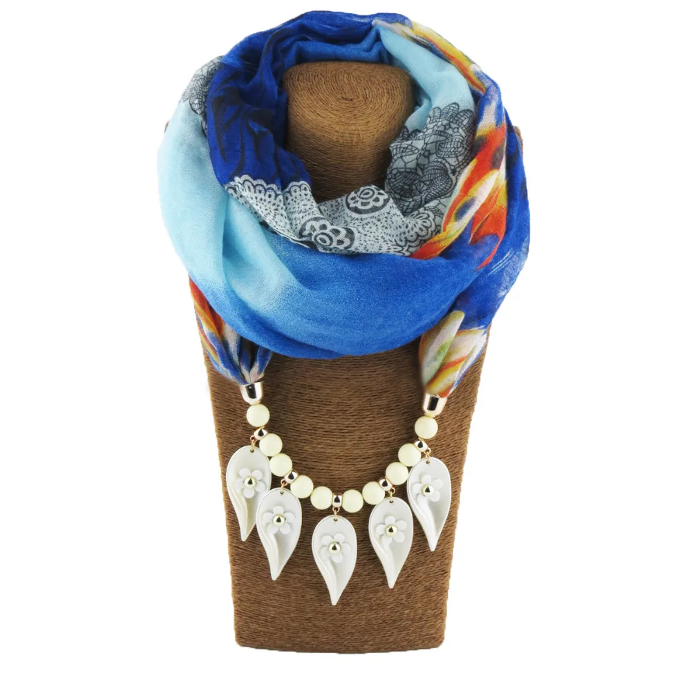 2019 Necklaces Pendants Long Leaves Pendant Scarf Neckerchief Winter Necklace For Women Bijoux Gifts | Украшения и аксессуары