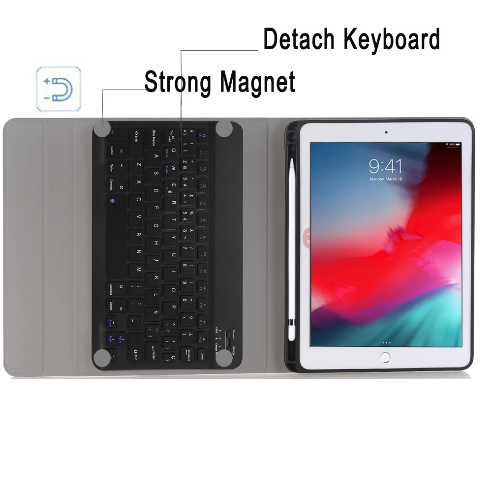 Испанская клавиатура чехол для Apple iPad Air 2019 10 5 3 3rd поколения A2152 A2153 A2154 A2123 Pro A1701 A1709
