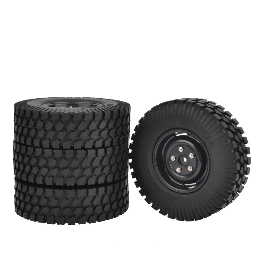 4 шт. 98 мм 1 9 дюйма резиновые шины и пластиковые колеса диски 1:10 RC Rock Crawler Axis SCX10 CC01 D90