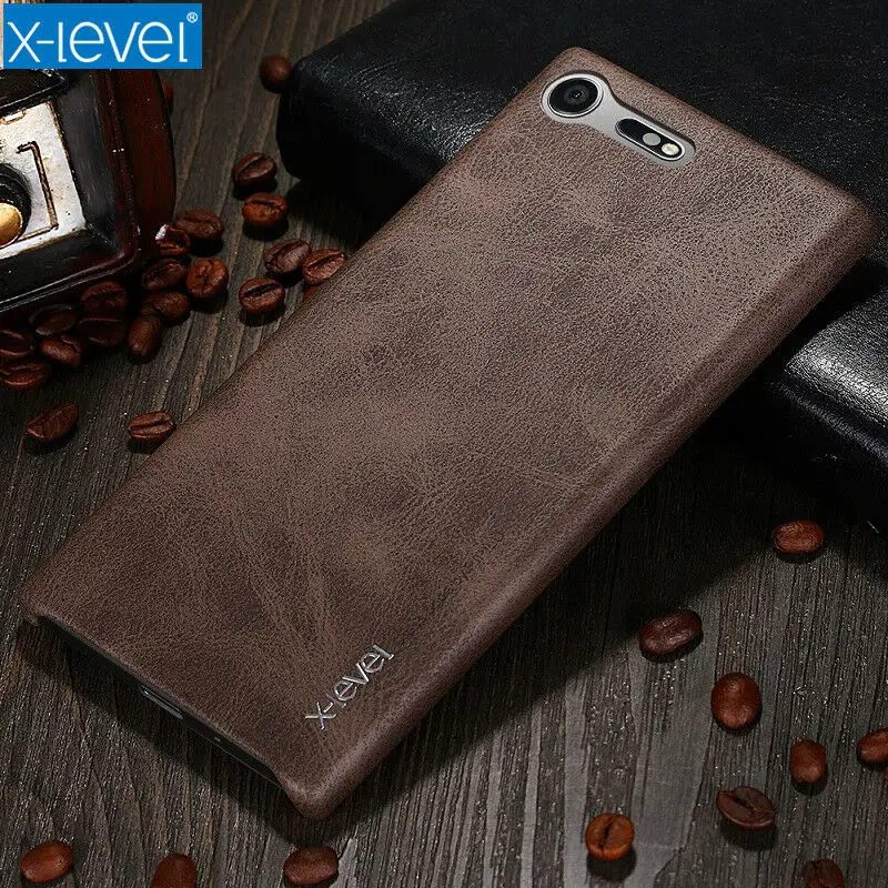 X-Level Cases For Sony Xperia XZ3 XZ2 Premium XZ1 Compact Vintage Leather Hybrid Slim Case Cover XA2 Ultra 10+ Coque |
