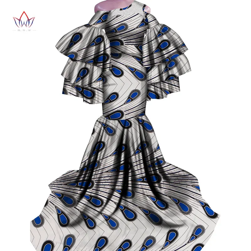 Платье Горячая Vestidos Дашики женское платье хлопок Принт традиционная африканская одежда рыбий хвост и земля одежда для женщин WY4336