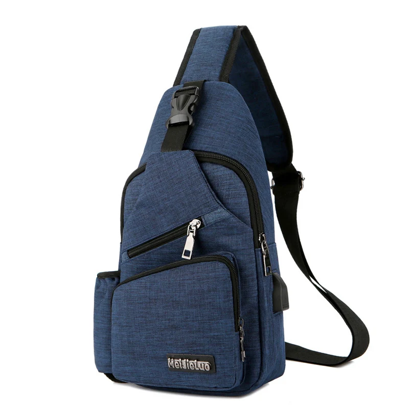 Dark Blue Chest Bag CCRXRQ, Новое поступление, Мужская нагрудная сумка, модная, унисекс, Оксфорд, на одно плечо, на спине, сумка, USB, через плечо, сумки для путешествий, нагрудная сумка для женщин - Цвет: Dark Blue Chest Bag