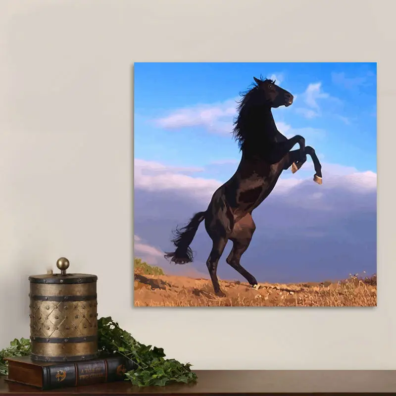 DIY Цифровая краска по номерам лошадь настенные фотографии для гостиной модульная