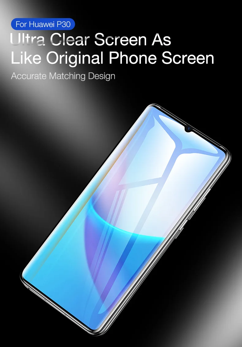 Cafele, изогнутое полное покрытие, Защита экрана для huawei p30 pro 9D HD, прозрачное закаленное стекло для huawei p30 pro, защита от синего цвета