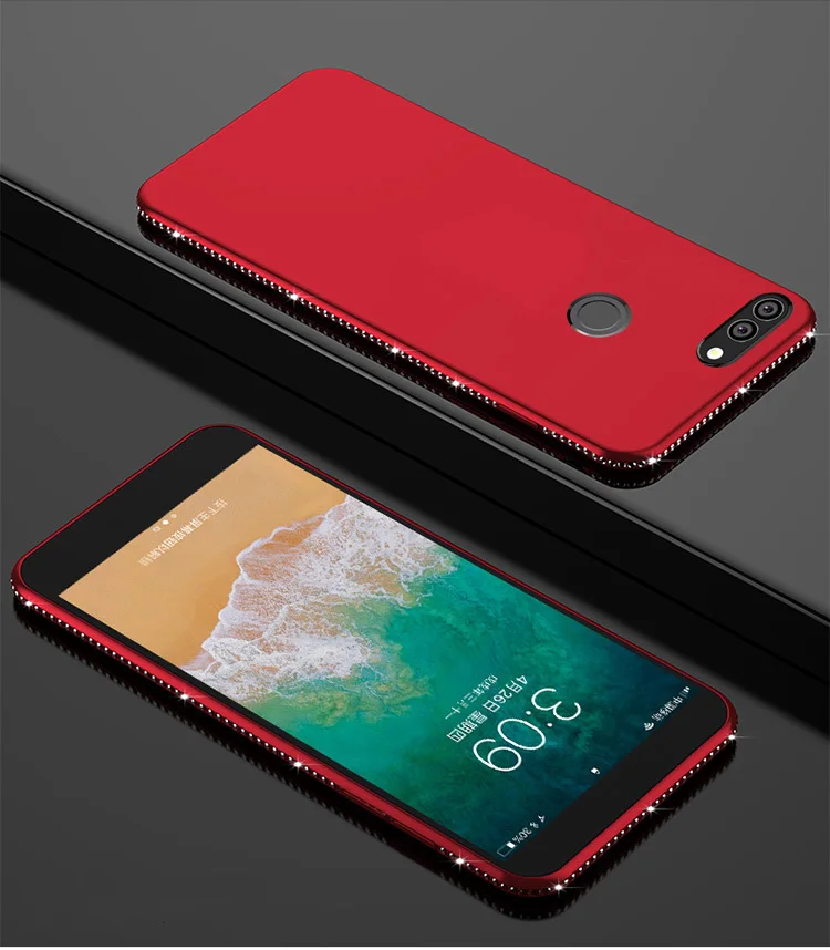 For Huawei Y9 2018 Case Cover Shiny Diamond Soft Phone Cases Enjoy 8 Plus |