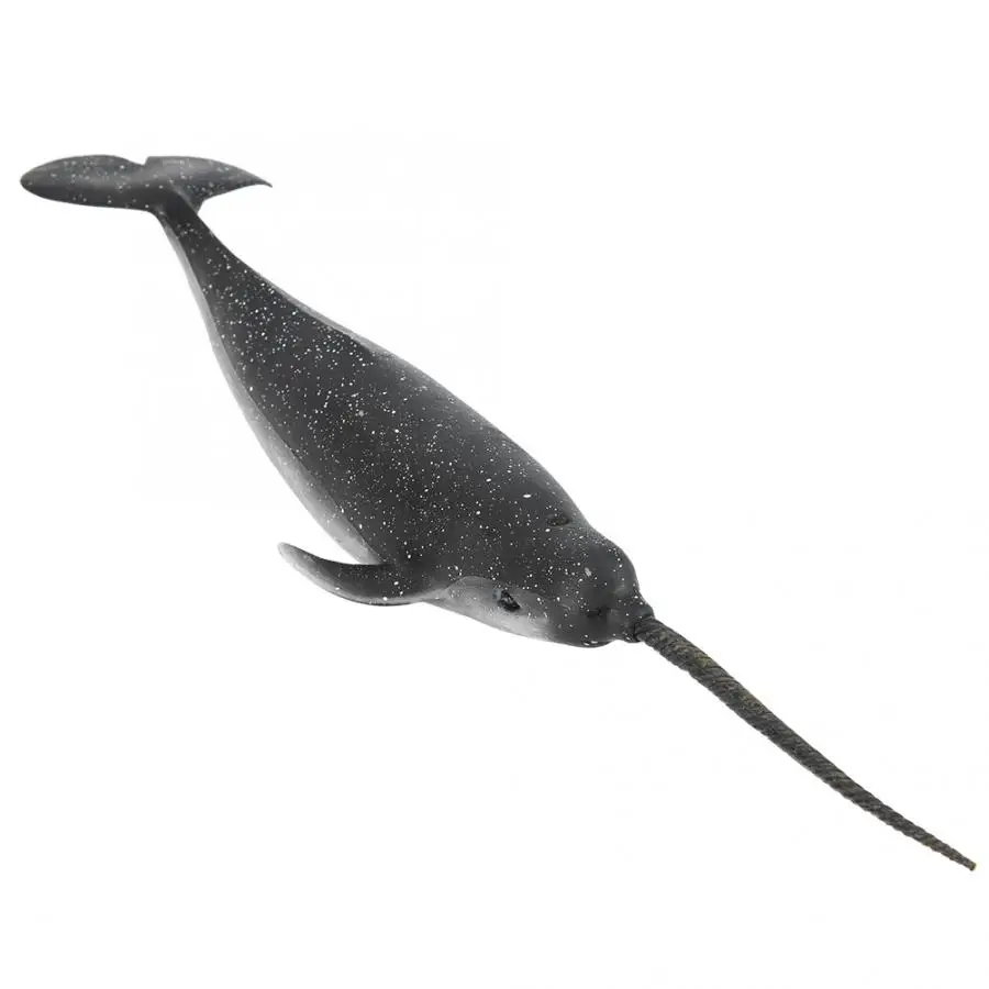 Narwhal миниатюрная фигурка животного океана, модель игрушки из цельного пластика, детская фигурка нарвала, Обучающие Развивающие игрушки для детей