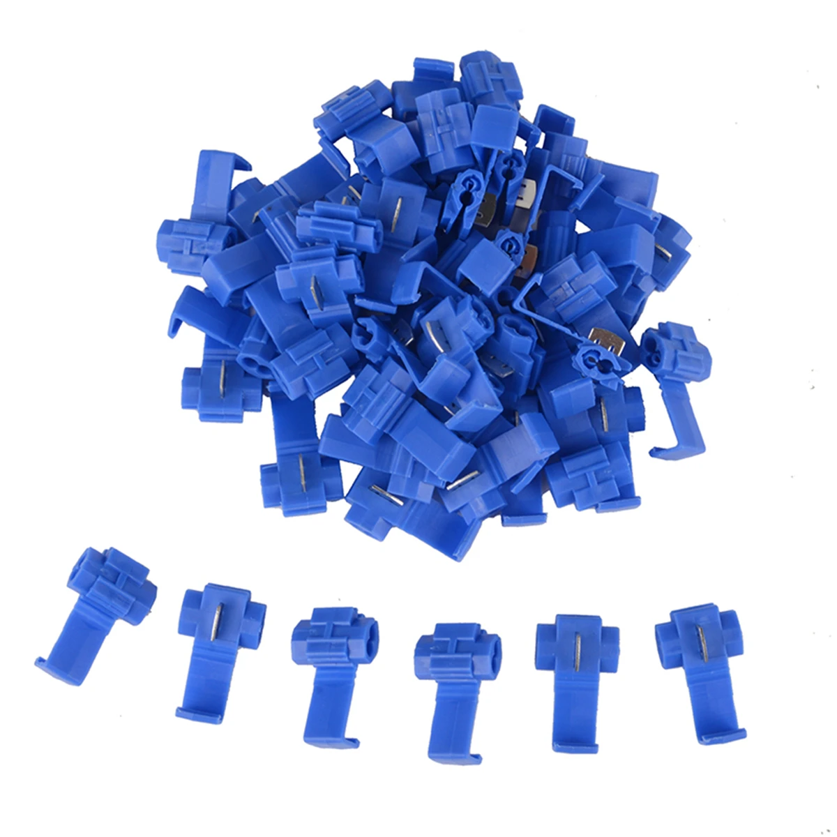 Blue 1/5/10/25/30/50 шт Электрический кабель Разъемы быстрого фиксатор соединения проводов терминалов обжимной 22-18 18-14 12-10AWG разъем провода - Цвет: Blue