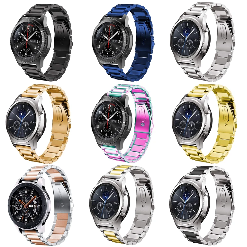 20 мм 22 Корреа ремешок металлический для Samsung Gear S2 S3 фитнес-Браслет Смарт-браслет
