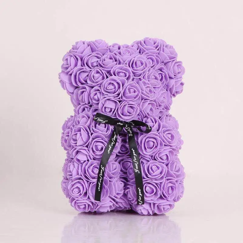 purple Дропшиппинг 25 \ 40 \ 70 см красный плюшевый мишка розы искусственные рождественские подарки для женщин подарок на день Святого Валентина плюшевый медведь \ кролик - Цвет: purple