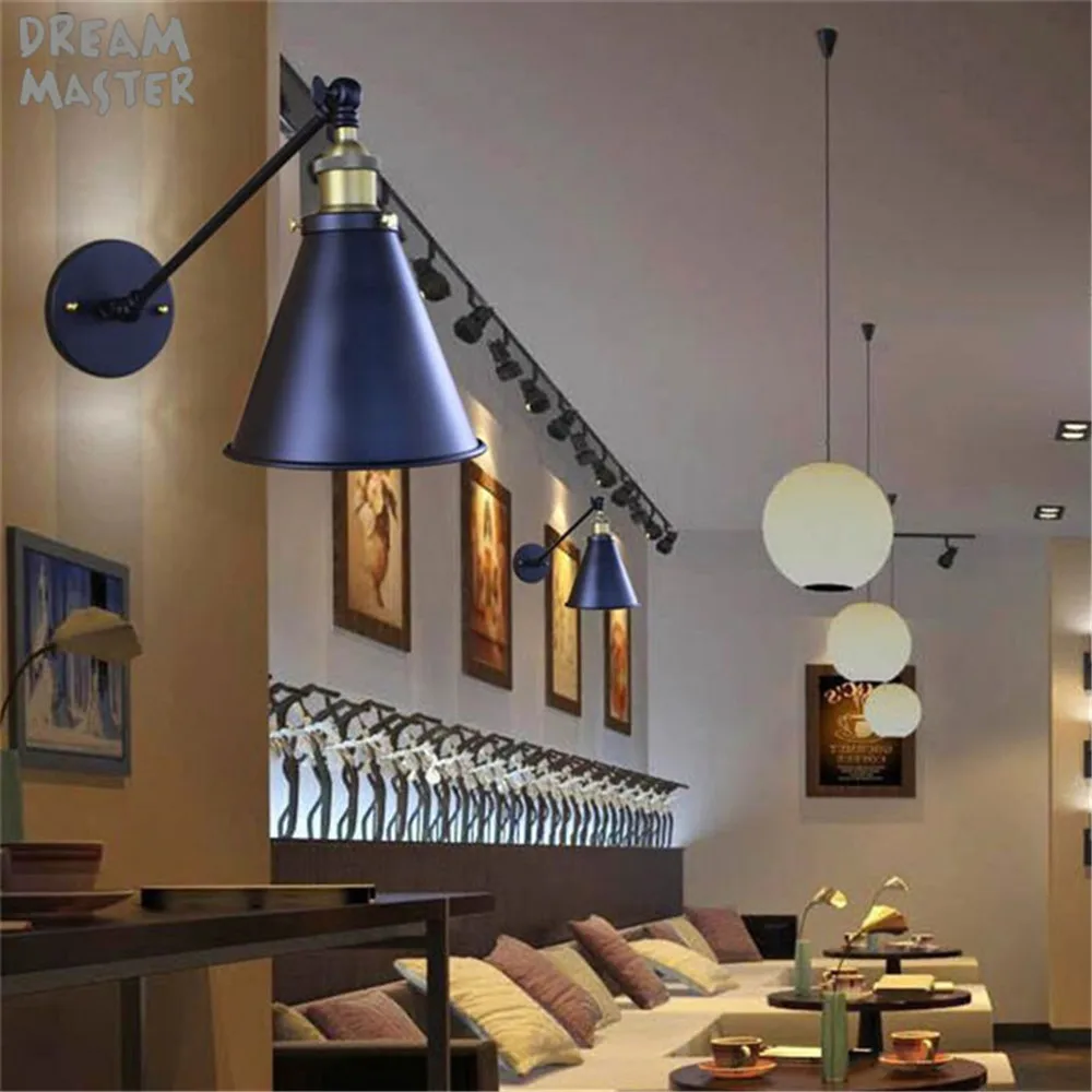 Настенный светильник винтажный металлический черный|light ceiling lamp|light consolelight bulb lamp |