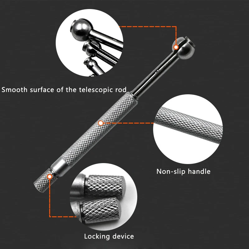 Hot 4pc Adjustable Steel Telescopic Gage Gauge Set Square Head Inner Diameter Round Small Hole 3-13mm | Инструменты