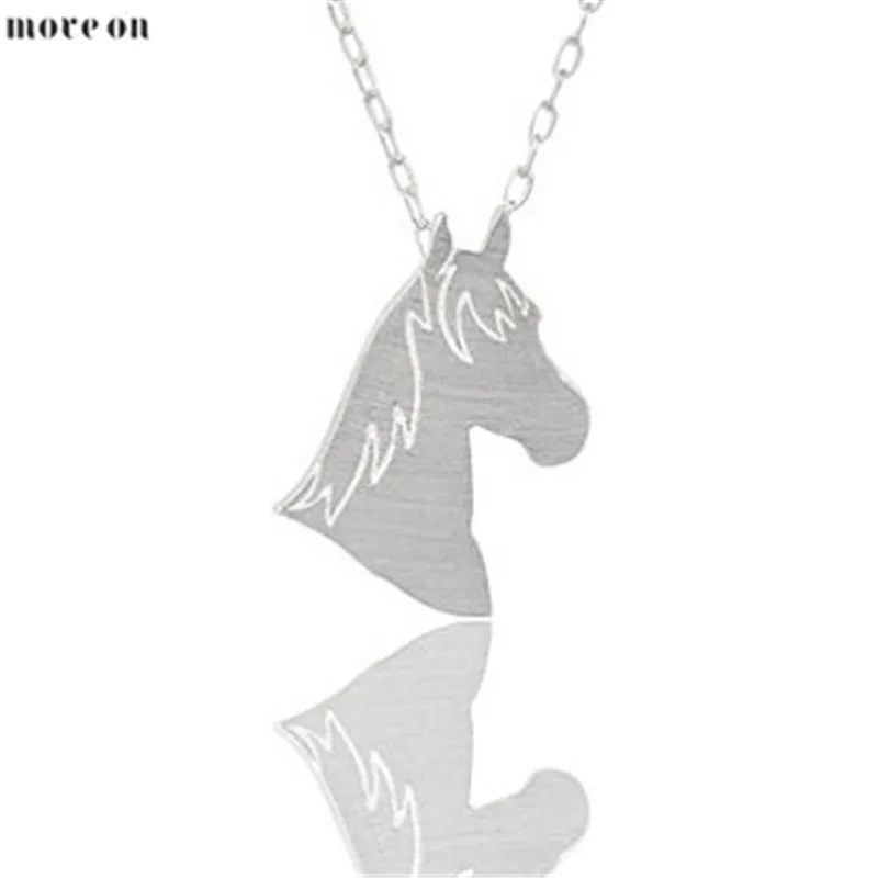 Ожерелье с подвеской лошадь из серебра и золота 1 шт.|jewelry amulet|gift notejewelry gift boxes for