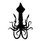 12,3 см * 18,6 см наклейки с животными кальмара, наклейки для мотоцикла, виниловый Стайлинг автомобиля, фотография