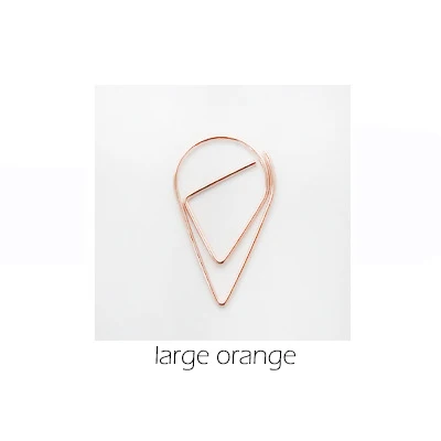 large orange 5 шт./партия Kawaii милый клипса Закладка планировщик бумажные зажимы металлические закладки список дня канцелярский школьный офисный принадлежности sl1222 - Цвет: large orange