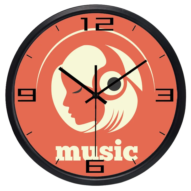 

Singer Music Girl Room Wall Clock, Super Slient, 10 years Assured Quality