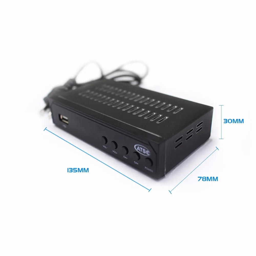 Vmade DVB ATSC HD цифровой эфирный ТВ приемник+ ТВ антенна Full HD 1080P аналоговый конвертер для США/Мексика/Канада/Корея