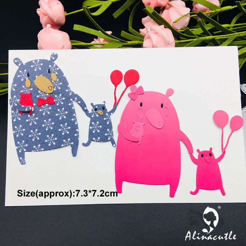 Штампованная металлическая пресс форма День отца медведь Alinacraft альбом для