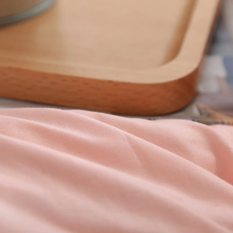 Однотонный розовый пододеяльник 100% хлопок двойной полный Королевский размер