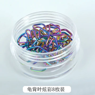 dazzle color 8 шт./кор. со шпилькой, креативный, ручная работа, металлические офисные школьные Бумага зажимы набор канцелярских принадлежностей, Dazzle Цвет золото студенческие закладка для блокнота зажимы - Цвет: dazzle color