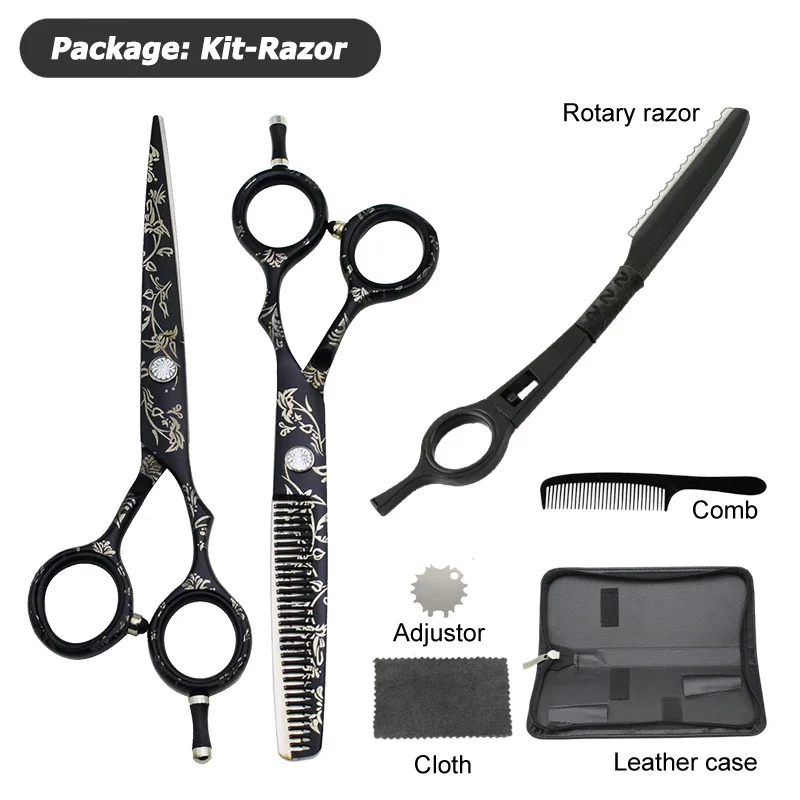Univinlions накидка подарок 5,5 6," узор ножницы для волос парикмахер ciseaux coiffure филировочные ножницы японские ножницы Парикмахерская